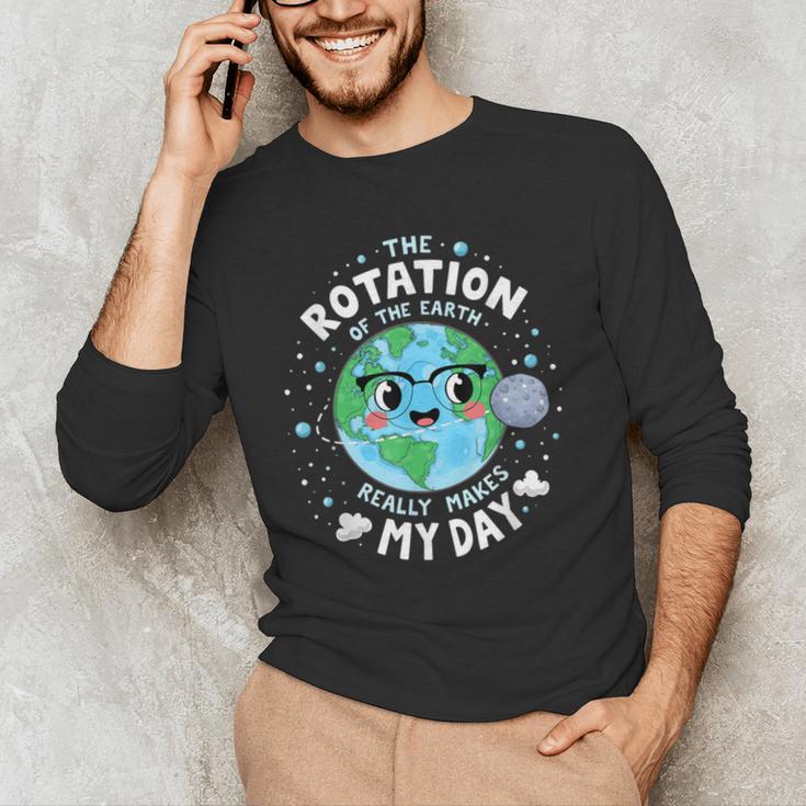 Earth Day Rotation Of The Earth Makes My Day Science Teacher Men's Long Sleeve T-Shirt, novelty gifts, funny gifts Earth Day Rotation Of The Earth Makes My Day Science Teacher Men's Long Sleeve T-Shirt, novelty gifts, funny gifts