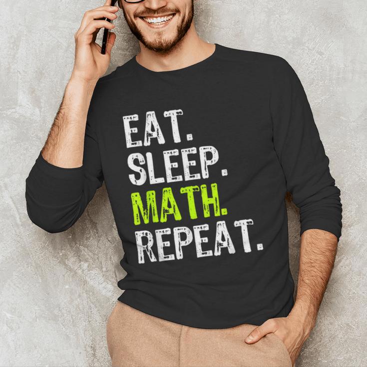 Eat Sleep Math Repeat Teacher Lover Men's Long Sleeve T-Shirt, novelty gifts, funny gifts Eat Sleep Math Repeat Teacher Lover Men's Long Sleeve T-Shirt, novelty gifts, funny gifts