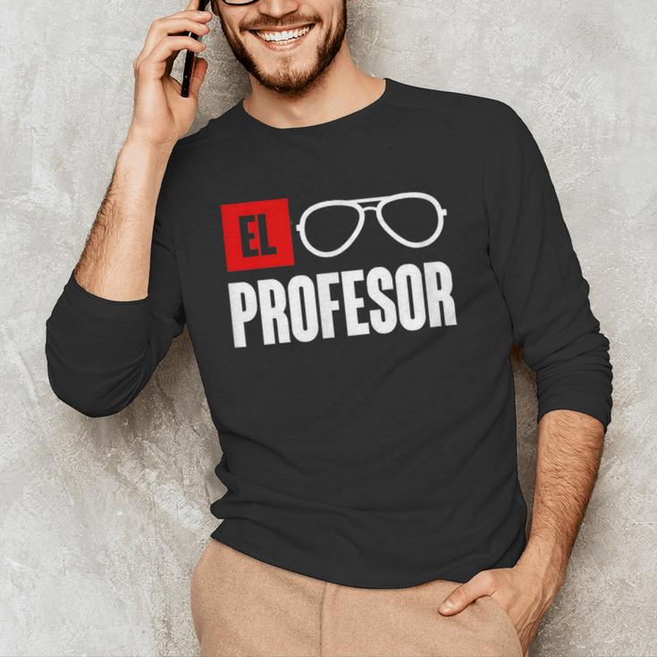 El Professor Money Costume Profesor Glasses Men Teacher Gift Men's Long Sleeve T-Shirt, novelty gifts, funny gifts El Professor Money Costume Profesor Glasses Men Teacher Gift Men's Long Sleeve T-Shirt, novelty gifts, funny gifts