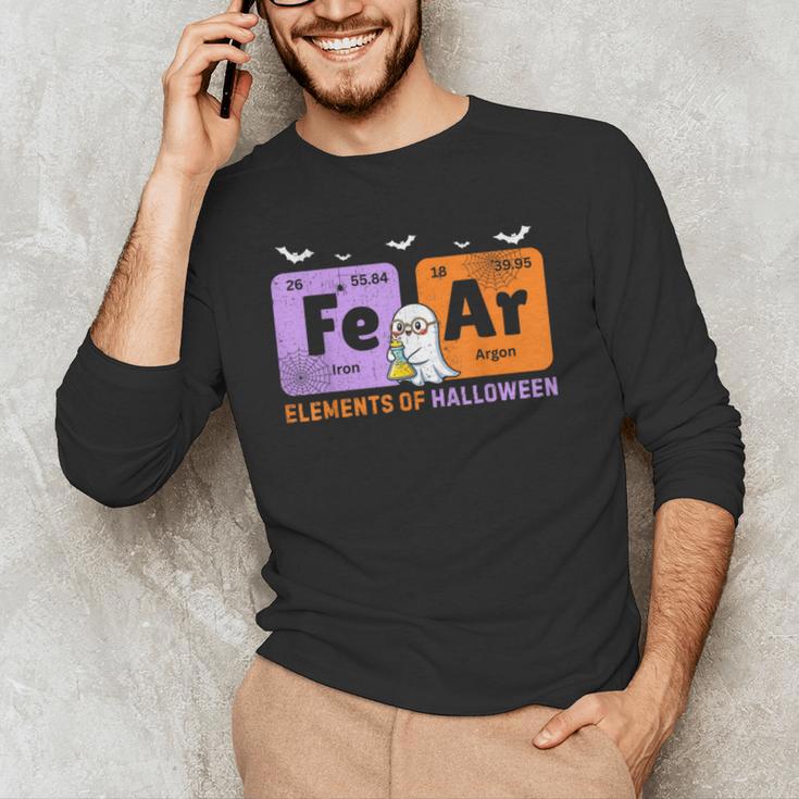 Elements Of Halloween Fear Periodically Chemistry Teacher Men's Long Sleeve T-Shirt, novelty gifts, funny gifts Elements Of Halloween Fear Periodically Chemistry Teacher Men's Long Sleeve T-Shirt, novelty gifts, funny gifts