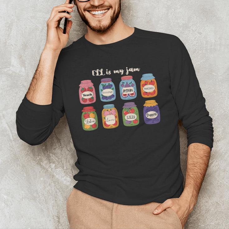 ELL Is My Jam English Language Learner Aide ELL Teacher Men's Long Sleeve T-Shirt, novelty gifts, funny gifts ELL Is My Jam English Language Learner Aide ELL Teacher Men's Long Sleeve T-Shirt, novelty gifts, funny gifts