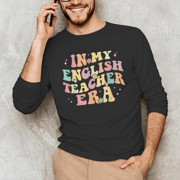 In My English Teacher Era Retro Back To School Literature Men Women Men's Long Sleeve T-Shirt, novelty gifts, funny gifts