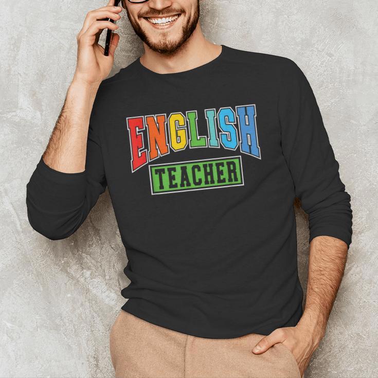 English Teacher Men Women Grammar Class English Teacher Men's Long Sleeve T-Shirt, novelty gifts, funny gifts