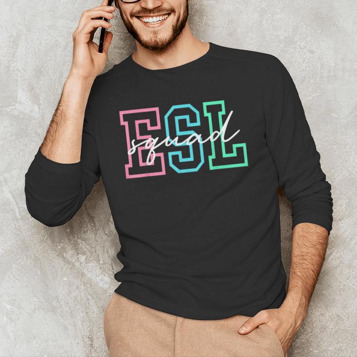 ESL Squad Teacher English As A Second Language Men's Long Sleeve T-Shirt, novelty gifts, funny gifts ESL Squad Teacher English As A Second Language Men's Long Sleeve T-Shirt, novelty gifts, funny gifts