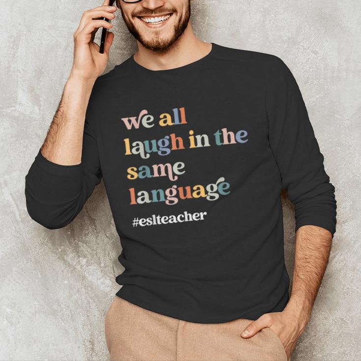 ESL Teacher ESOL Student Cute Retro Back To School First Day Men's Long Sleeve T-Shirt, novelty gifts, funny gifts ESL Teacher ESOL Student Cute Retro Back To School First Day Men's Long Sleeve T-Shirt, novelty gifts, funny gifts