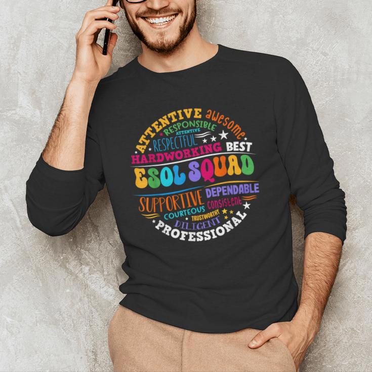 ESOL Squad Teachers And Students Team Back To School Men's Long Sleeve T-Shirt, novelty gifts, funny gifts ESOL Squad Teachers And Students Team Back To School Men's Long Sleeve T-Shirt, novelty gifts, funny gifts