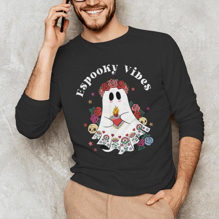 Espooky Vibes Maestra Halloween Spanish Mexican Teacher Men's Long Sleeve T-Shirt, novelty gifts, funny gifts Espooky Vibes Maestra Halloween Spanish Mexican Teacher Men's Long Sleeve T-Shirt, novelty gifts, funny gifts