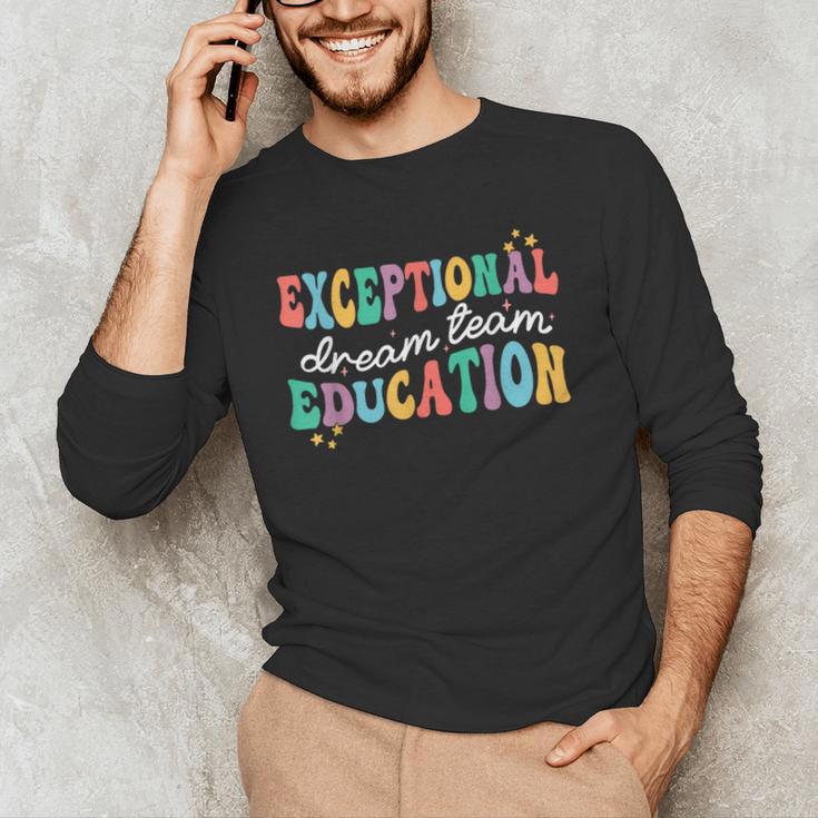 Exceptional Education Dream Team SPED ESE Teacher Autism Men's Long Sleeve T-Shirt, novelty gifts, funny gifts
