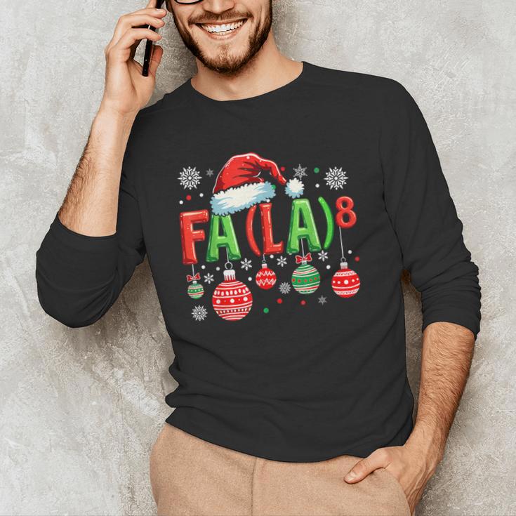 FA LA 8 Christmas Santa FA La Math Teacher Student Men's Long Sleeve T-Shirt, novelty gifts, funny gifts FA LA 8 Christmas Santa FA La Math Teacher Student Men's Long Sleeve T-Shirt, novelty gifts, funny gifts