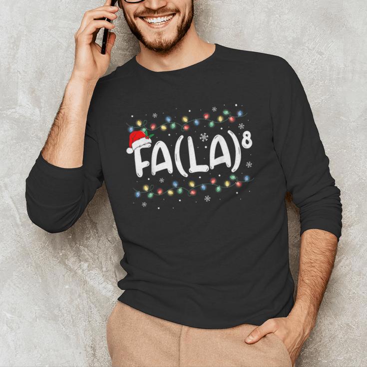 FA LA8 Christmas Santa Fa La Math Teacher Men Women Men's Long Sleeve T-Shirt, novelty gifts, funny gifts FA LA8 Christmas Santa Fa La Math Teacher Men Women Men's Long Sleeve T-Shirt, novelty gifts, funny gifts