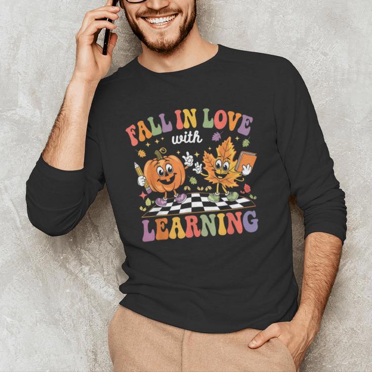 Fall In Love With Learning Autumn Fall Season Teacher Men's Long Sleeve T-Shirt, novelty gifts, funny gifts Fall In Love With Learning Autumn Fall Season Teacher Men's Long Sleeve T-Shirt, novelty gifts, funny gifts