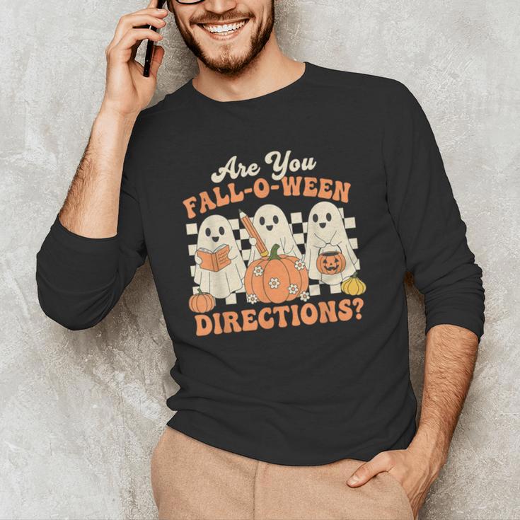 Are You Fall O Ween Directions Halloween Teacher Men's Long Sleeve T-Shirt, novelty gifts, funny gifts Are You Fall O Ween Directions Halloween Teacher Men's Long Sleeve T-Shirt, novelty gifts, funny gifts