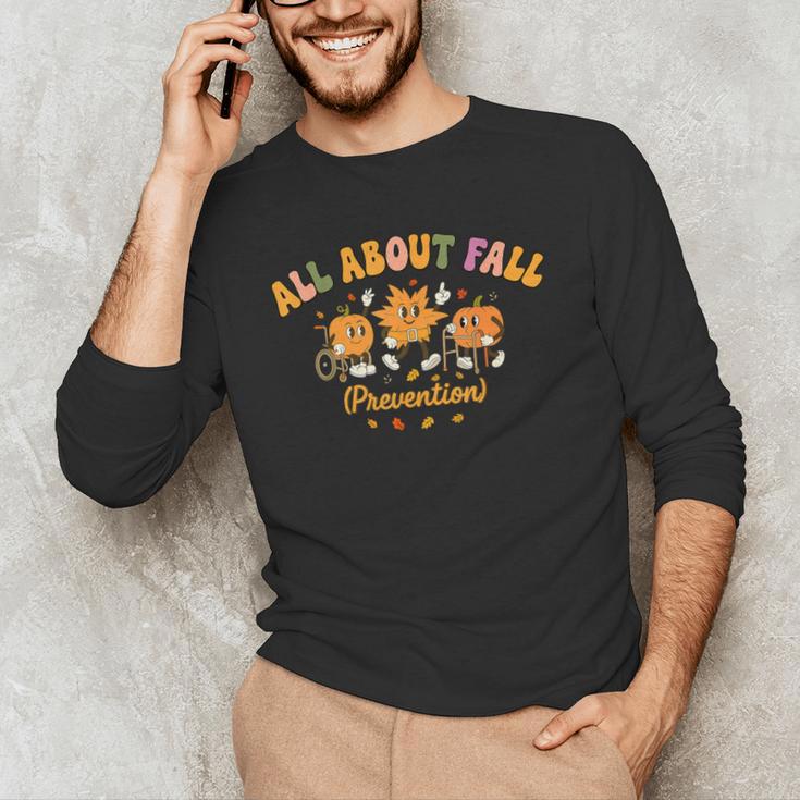 All About Fall Prevention Therapy SPED Teacher Thanksgiving Men's Long Sleeve T-Shirt, novelty gifts, funny gifts All About Fall Prevention Therapy SPED Teacher Thanksgiving Men's Long Sleeve T-Shirt, novelty gifts, funny gifts