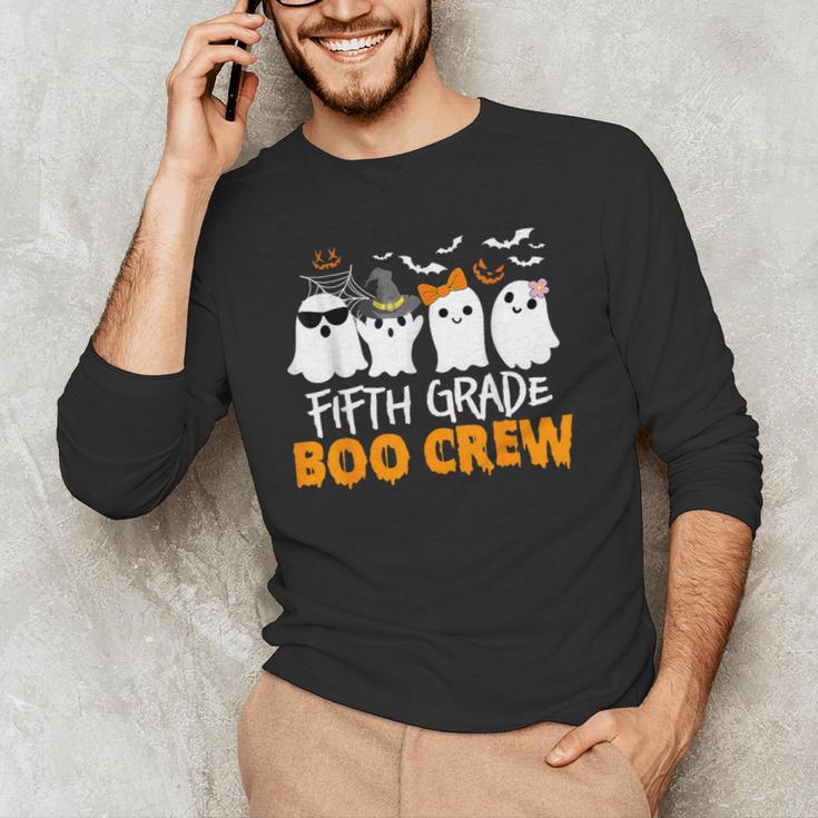 Fifth Grade Boo Crew Halloween Teacher Costume Men's Long Sleeve T-Shirt, novelty gifts, funny gifts