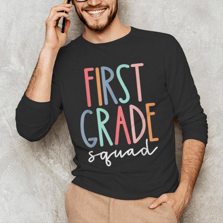 First Grade Squad 1st Grade Teacher Crew Back To School Team Men's Long Sleeve T-Shirt, novelty gifts, funny gifts First Grade Squad 1st Grade Teacher Crew Back To School Team Men's Long Sleeve T-Shirt, novelty gifts, funny gifts