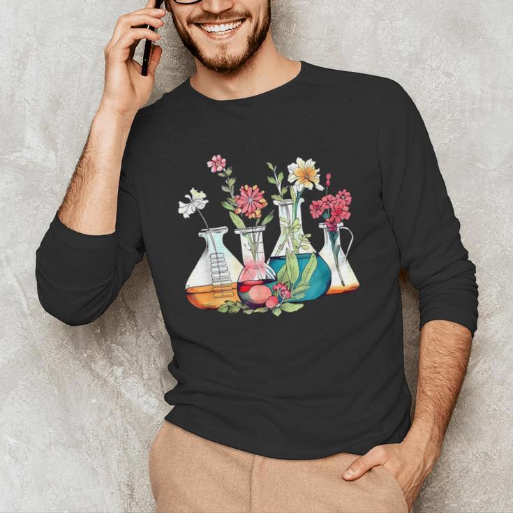 Floral Beakers Chemistry Lab Teacher Men's Long Sleeve T-Shirt, novelty gifts, funny gifts Floral Beakers Chemistry Lab Teacher Men's Long Sleeve T-Shirt, novelty gifts, funny gifts