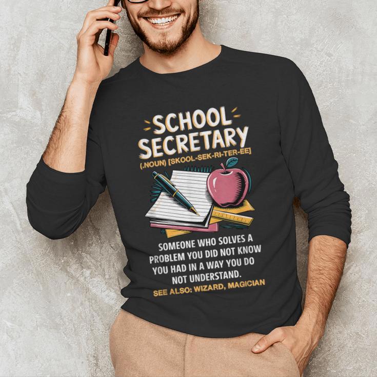 Front Office Teacher Admin Meaning School Secretary Men's Long Sleeve T-Shirt, novelty gifts, funny gifts Front Office Teacher Admin Meaning School Secretary Men's Long Sleeve T-Shirt, novelty gifts, funny gifts