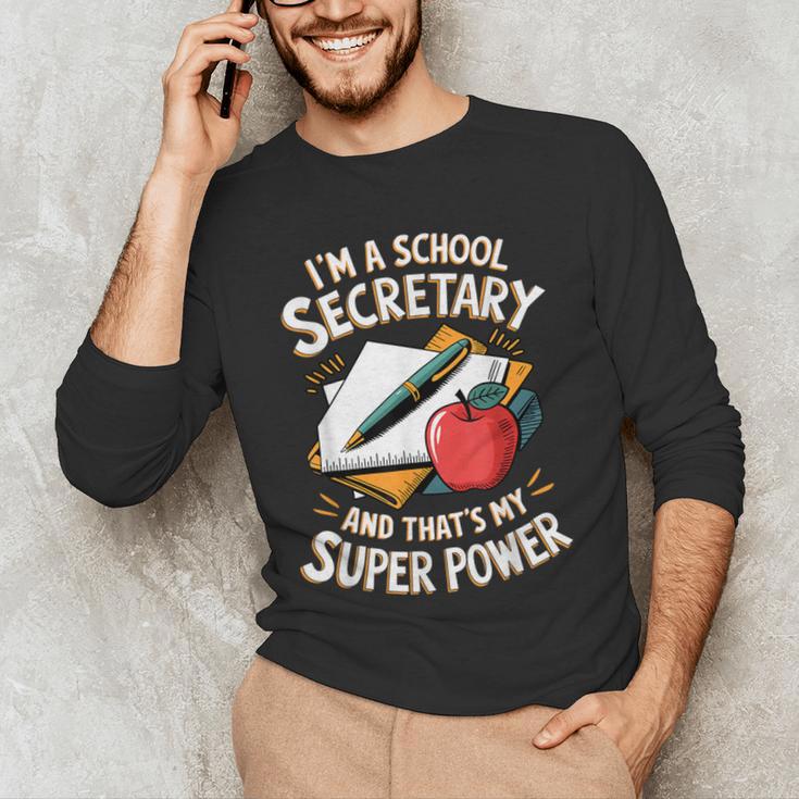Front Office Teacher Admin Mother I'm A School Secretary Men's Long Sleeve T-Shirt, novelty gifts, funny gifts