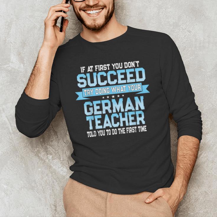 Fun German Teacher Appreciation Language Class Saying Men's Long Sleeve T-Shirt, novelty gifts, funny gifts Fun German Teacher Appreciation Language Class Saying Men's Long Sleeve T-Shirt, novelty gifts, funny gifts