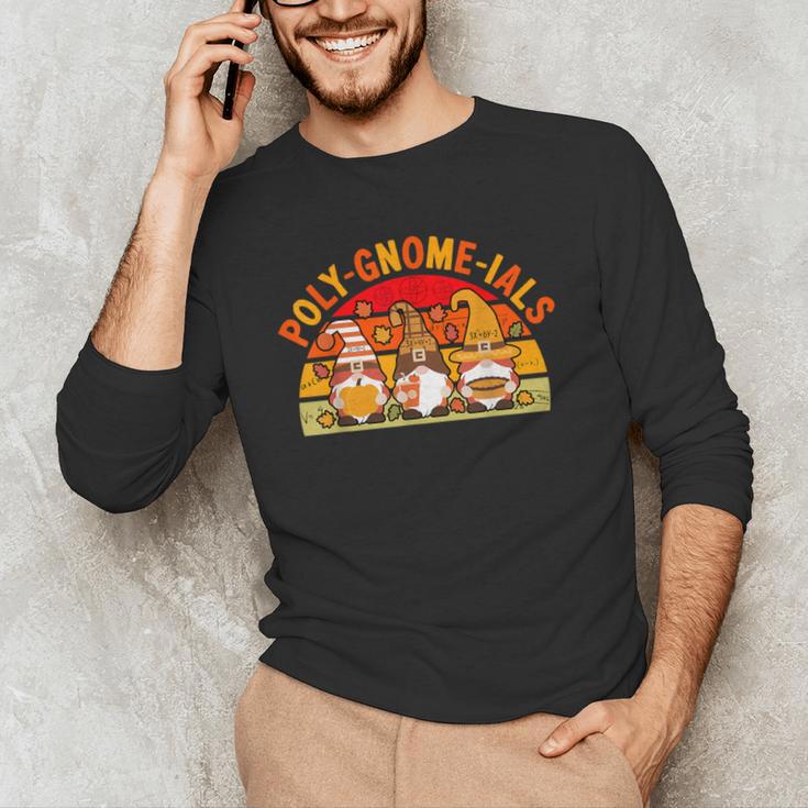 Fun Polynomial Calculus Algebra Poly-Gnome-Ials Math Teacher Men's Long Sleeve T-Shirt, novelty gifts, funny gifts