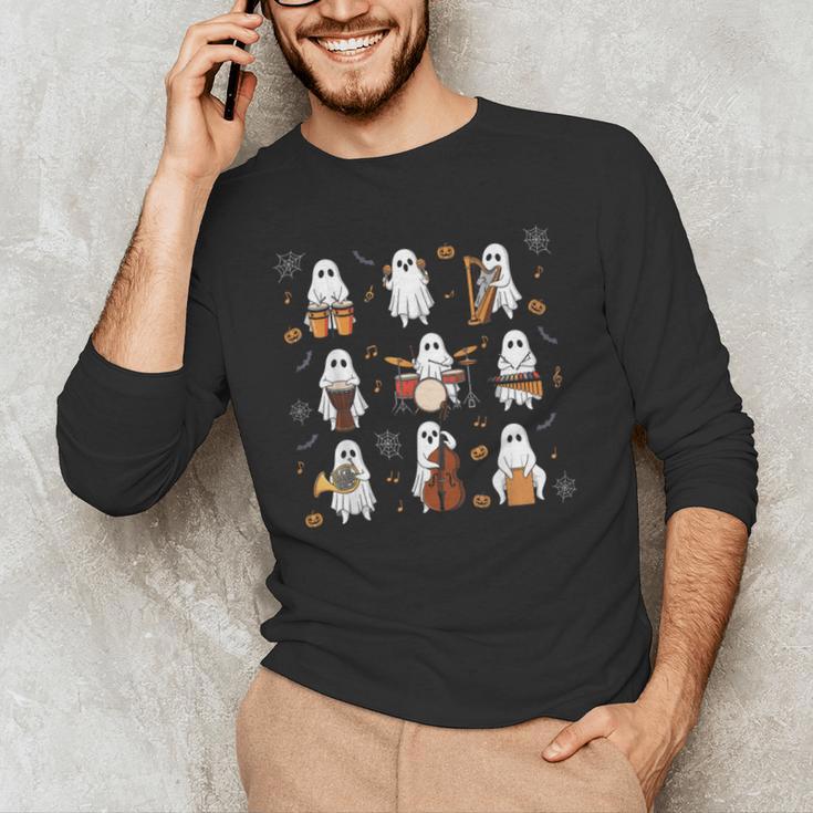Ghost Music Teacher Halloween Musician Costume Men's Long Sleeve T-Shirt, novelty gifts, funny gifts Ghost Music Teacher Halloween Musician Costume Men's Long Sleeve T-Shirt, novelty gifts, funny gifts