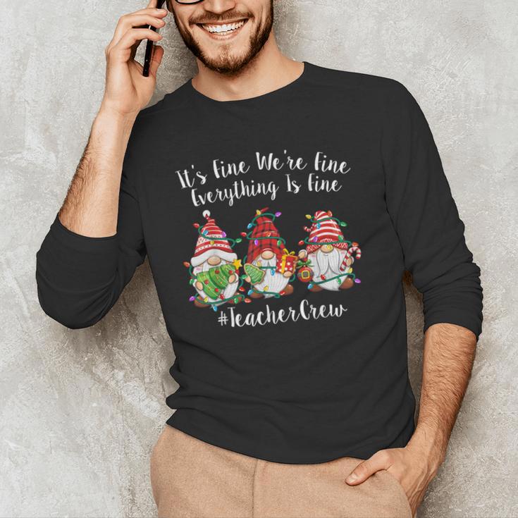 Gnome It's Fine I'm Fine Everything Is Fine Teacher Xmas Men's Long Sleeve T-Shirt, novelty gifts, funny gifts Gnome It's Fine I'm Fine Everything Is Fine Teacher Xmas Men's Long Sleeve T-Shirt, novelty gifts, funny gifts