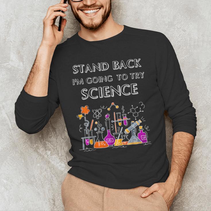 Going To Try Science Geek Nerd Tee Teacher STEM Men's Long Sleeve T-Shirt, novelty gifts, funny gifts