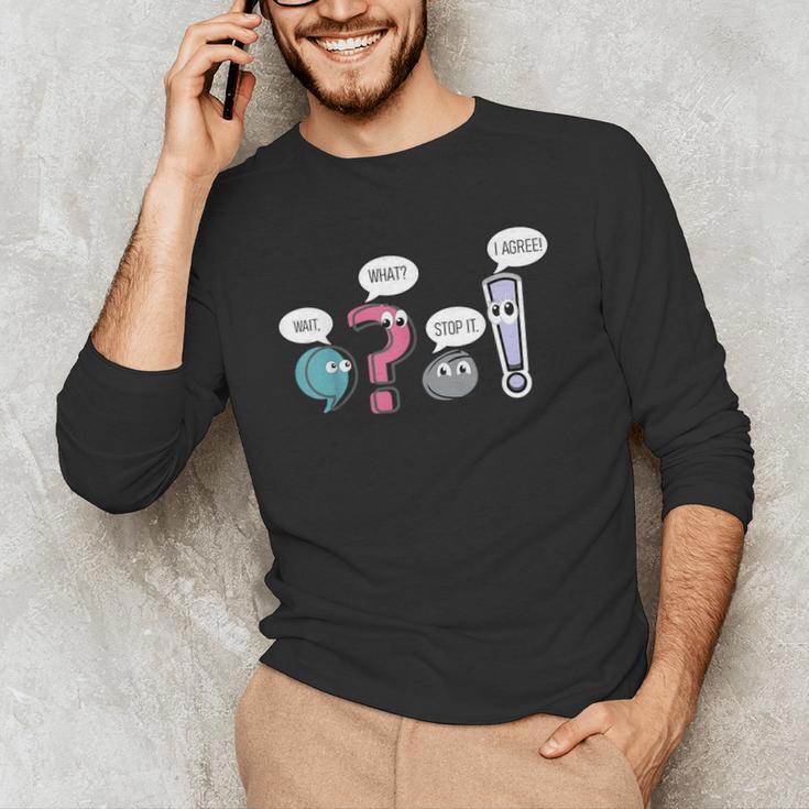Grammar TeacherWait What Stop It I Agree Men's Long Sleeve T-Shirt, novelty gifts, funny gifts Grammar TeacherWait What Stop It I Agree Men's Long Sleeve T-Shirt, novelty gifts, funny gifts