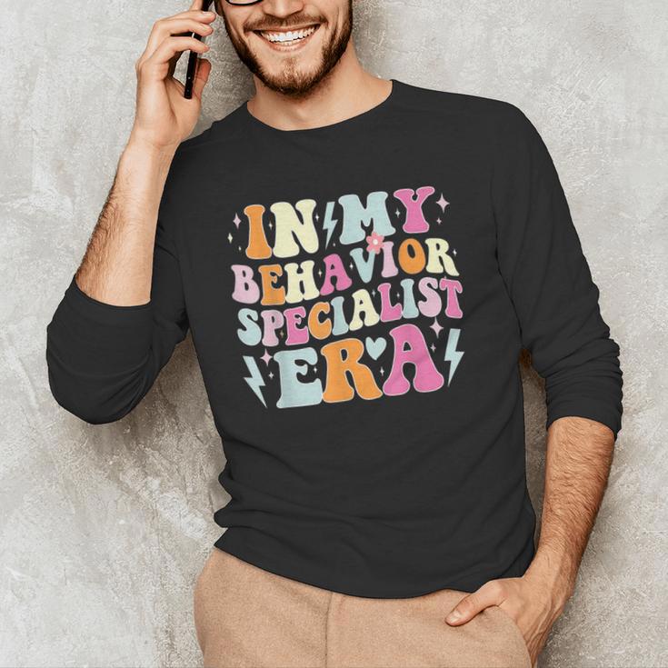 Groovy In My Behavior Specialist Era Behavior Teachers Men's Long Sleeve T-Shirt, novelty gifts, funny gifts