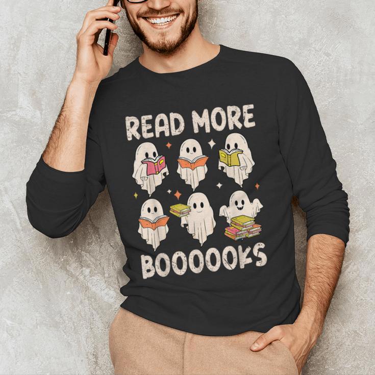 Groovy Halloween Ghost Read More Boooooks Librarian Teacher For Men Women Kids Men's Long Sleeve T-Shirt, novelty gifts, funny gifts Groovy Halloween Ghost Read More Boooooks Librarian Teacher For Men Women Kids Men's Long Sleeve T-Shirt, novelty gifts, funny gifts