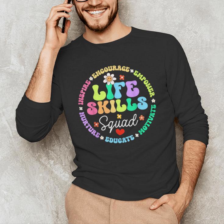 Groovy Life Skills Squad Teacher Special Ed SPED Team Crew Men's Long Sleeve T-Shirt, novelty gifts, funny gifts Groovy Life Skills Squad Teacher Special Ed SPED Team Crew Men's Long Sleeve T-Shirt, novelty gifts, funny gifts