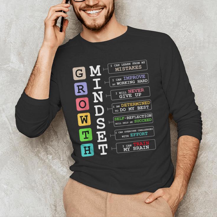 Growth Mindset Shirt Positive School Classroom Teacher Men's Long Sleeve T-Shirt, novelty gifts, funny gifts Growth Mindset Shirt Positive School Classroom Teacher Men's Long Sleeve T-Shirt, novelty gifts, funny gifts