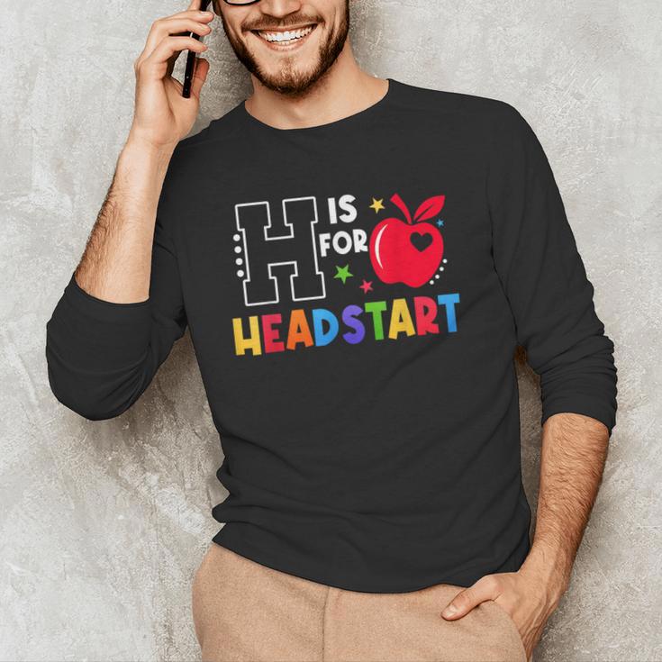 H Is For Head Start Teacher First Day Of School Tee Men's Long Sleeve T-Shirt, novelty gifts, funny gifts H Is For Head Start Teacher First Day Of School Tee Men's Long Sleeve T-Shirt, novelty gifts, funny gifts