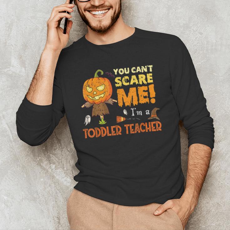 Halloween You Can't Scare Toddler Teacher For Men Women Men's Long Sleeve T-Shirt, novelty gifts, funny gifts Halloween You Can't Scare Toddler Teacher For Men Women Men's Long Sleeve T-Shirt, novelty gifts, funny gifts