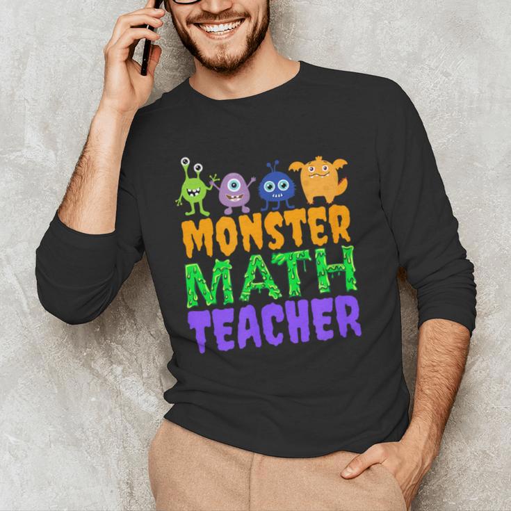 Halloween Monster Math Teacher Men Women Men's Long Sleeve T-Shirt, novelty gifts, funny gifts Halloween Monster Math Teacher Men Women Men's Long Sleeve T-Shirt, novelty gifts, funny gifts