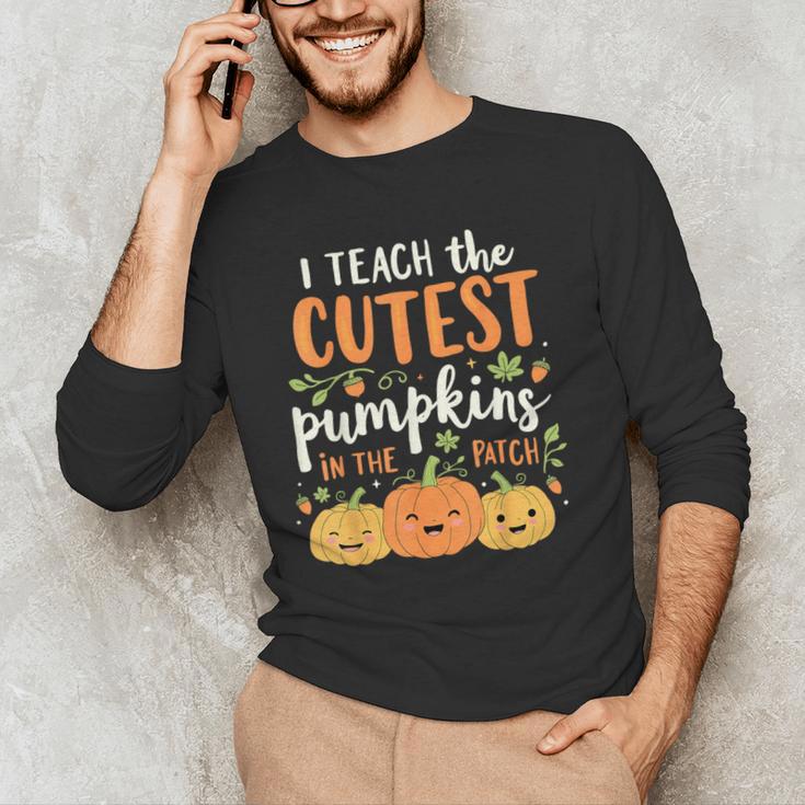Halloween Teacher I Teach The Cutest Pumpkins In The Patch Men's Long Sleeve T-Shirt, novelty gifts, funny gifts Halloween Teacher I Teach The Cutest Pumpkins In The Patch Men's Long Sleeve T-Shirt, novelty gifts, funny gifts