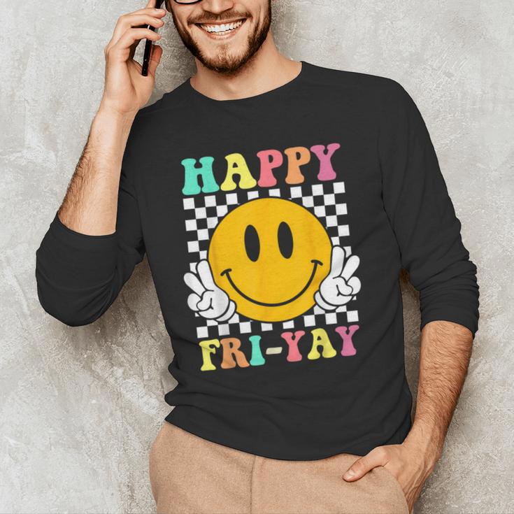 Happy Fri-Yay Teacher Friday Weekend School Men's Long Sleeve T-Shirt, novelty gifts, funny gifts
