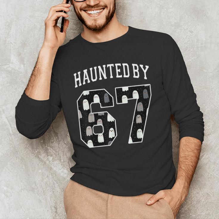 Haunted By 6 7 67 Six Seven Halloween Teacher Mom Men's Long Sleeve T-Shirt, novelty gifts, funny gifts Haunted By 6 7 67 Six Seven Halloween Teacher Mom Men's Long Sleeve T-Shirt, novelty gifts, funny gifts