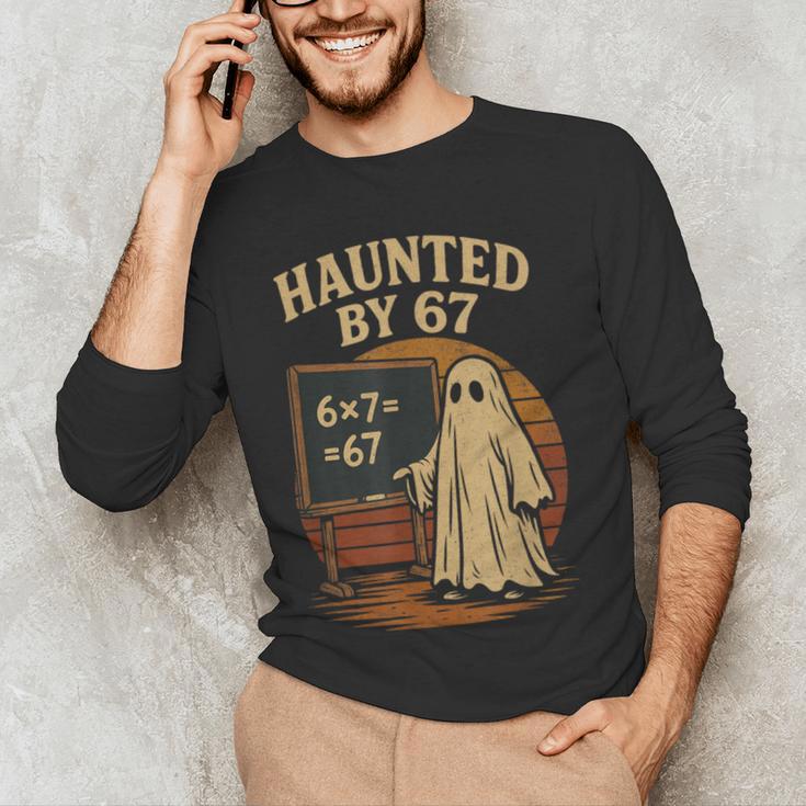 Haunted By 67 Ghost Math Joke Student Halloween Nerd Teacher Men's Long Sleeve T-Shirt, novelty gifts, funny gifts Haunted By 67 Ghost Math Joke Student Halloween Nerd Teacher Men's Long Sleeve T-Shirt, novelty gifts, funny gifts