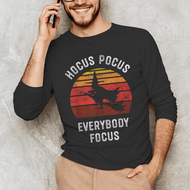 Hocus Pocus Everybody Focus Witch Halloween Teacher Women Men's Long Sleeve T-Shirt, novelty gifts, funny gifts Hocus Pocus Everybody Focus Witch Halloween Teacher Women Men's Long Sleeve T-Shirt, novelty gifts, funny gifts
