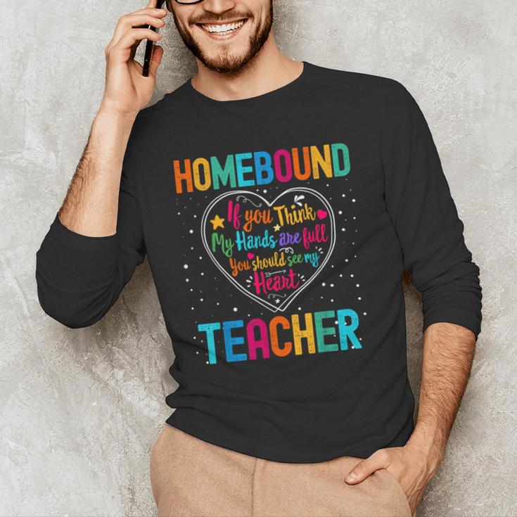 Homebound Teacher Appreciation Week Back To School Heart Men's Long Sleeve T-Shirt, novelty gifts, funny gifts Homebound Teacher Appreciation Week Back To School Heart Men's Long Sleeve T-Shirt, novelty gifts, funny gifts
