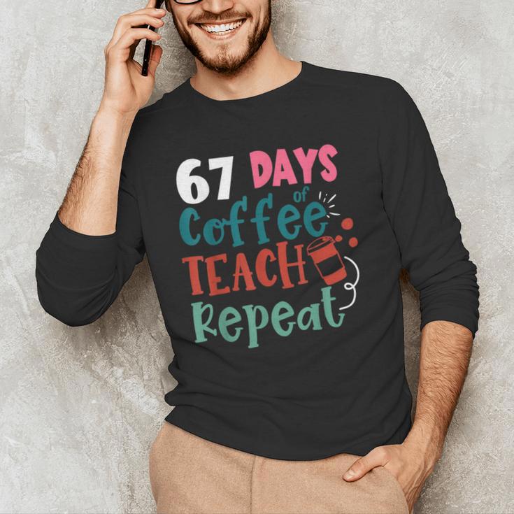 Humor Meme 67 Days Of School Coffee Lover Educator Teacher Men's Long Sleeve T-Shirt, novelty gifts, funny gifts Humor Meme 67 Days Of School Coffee Lover Educator Teacher Men's Long Sleeve T-Shirt, novelty gifts, funny gifts