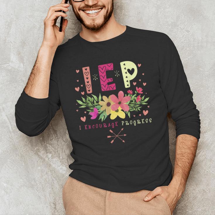 IEP I Encourage Progress Teacher Special Education Men Women Men's Long Sleeve T-Shirt, novelty gifts, funny gifts