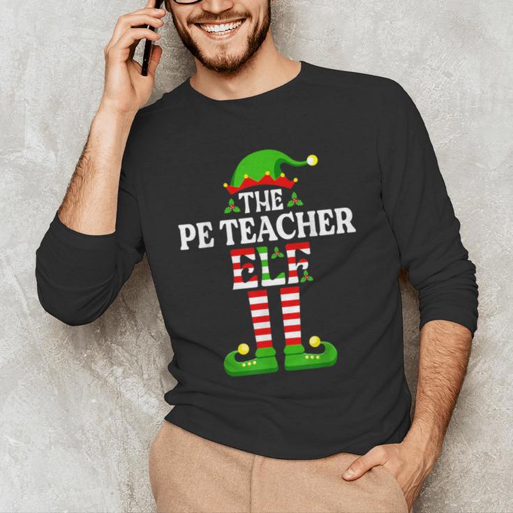 I'm The PE Teacher Elf Christmas Family Matching Men's Long Sleeve T-Shirt, novelty gifts, funny gifts