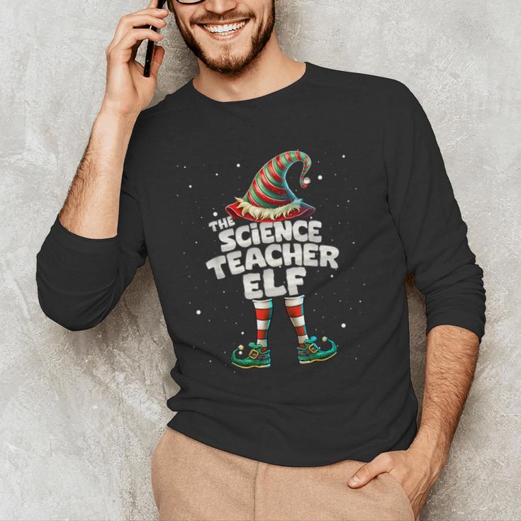 I'm The Science Teacher Elf Family Matching Group Christmas Men's Long Sleeve T-Shirt, novelty gifts, funny gifts