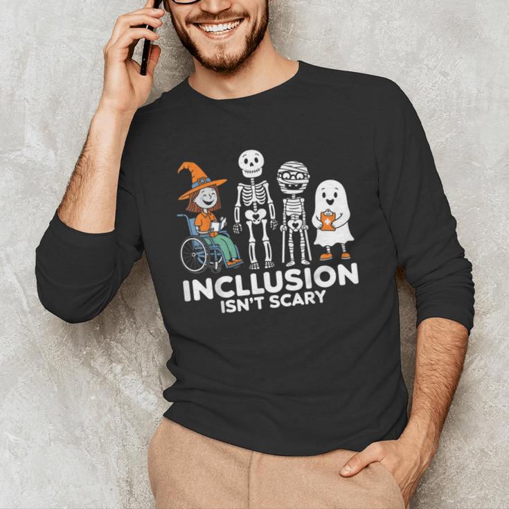 Inclusion Isn't Scary SLP Halloween Costume Sped Teacher Men's Long Sleeve T-Shirt, novelty gifts, funny gifts Inclusion Isn't Scary SLP Halloween Costume Sped Teacher Men's Long Sleeve T-Shirt, novelty gifts, funny gifts