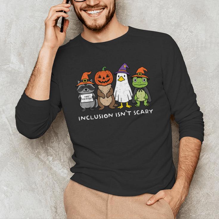 Inclusion Isn't Scary SLP Halloween Sped Teacher Animal Men's Long Sleeve T-Shirt, novelty gifts, funny gifts Inclusion Isn't Scary SLP Halloween Sped Teacher Animal Men's Long Sleeve T-Shirt, novelty gifts, funny gifts