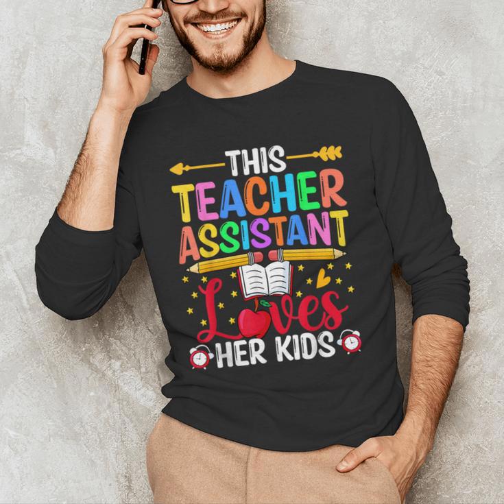 Instructional Assistant Loves Her Kids Teacher Assistant Men's Long Sleeve T-Shirt, novelty gifts, funny gifts