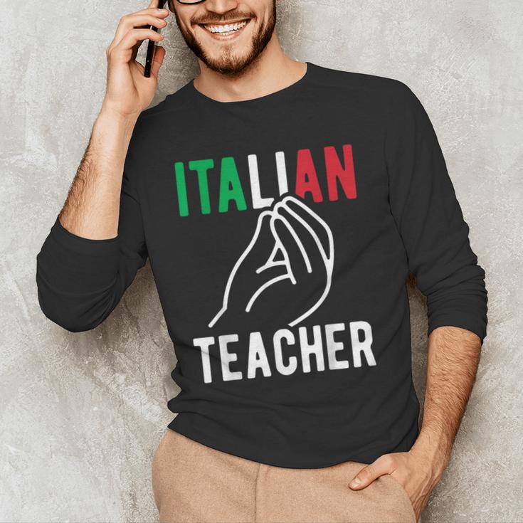Italian Teacher Italy Italia Back To School First Day Men's Long Sleeve T-Shirt, novelty gifts, funny gifts Italian Teacher Italy Italia Back To School First Day Men's Long Sleeve T-Shirt, novelty gifts, funny gifts