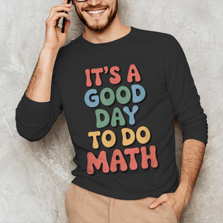 It's A Good Day To Do Math Retro Math Teacher Student Men's Long Sleeve T-Shirt, novelty gifts, funny gifts It's A Good Day To Do Math Retro Math Teacher Student Men's Long Sleeve T-Shirt, novelty gifts, funny gifts